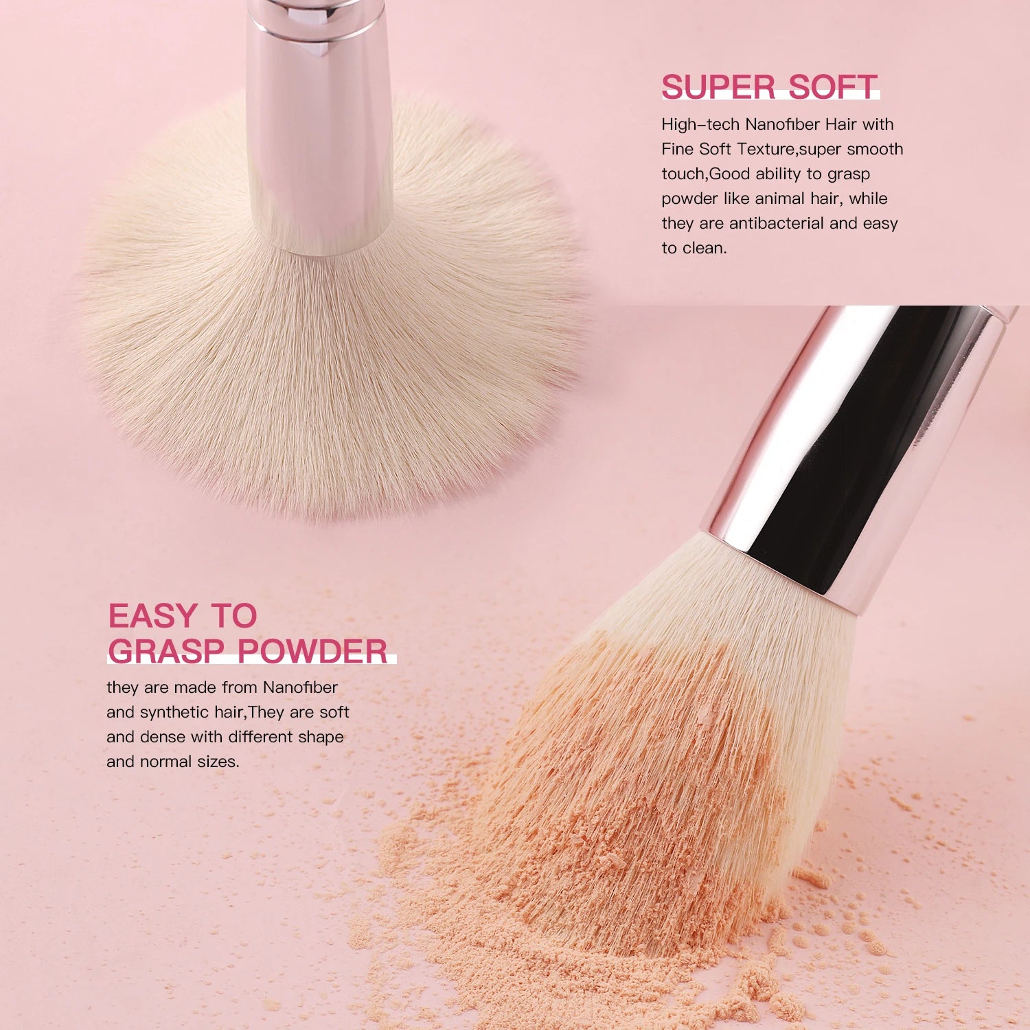 BEILI Professional Goat Hair Makeup Brush Set