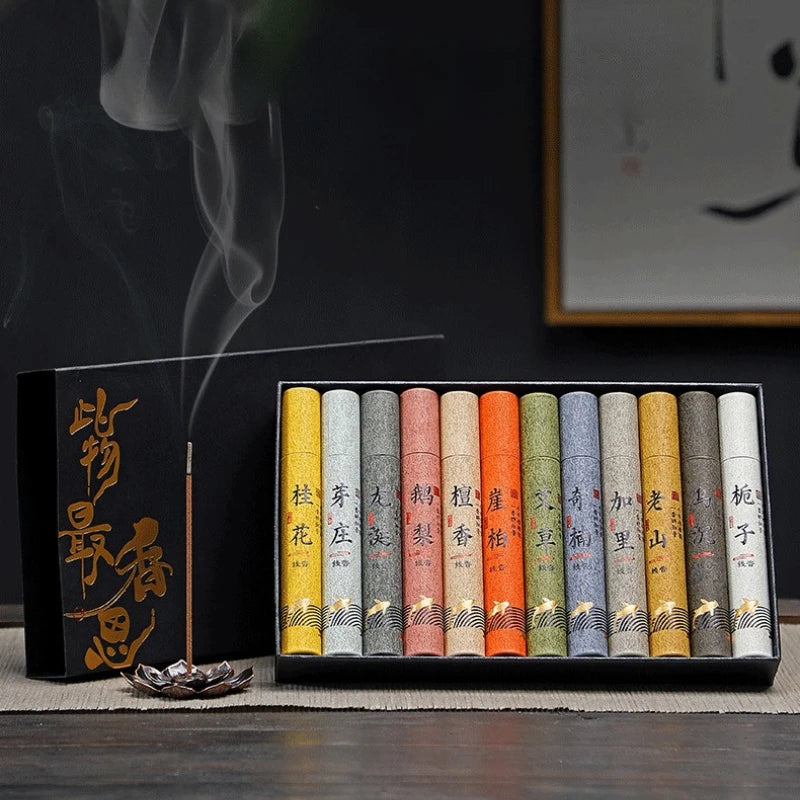 Natural Incense Sticks Box – 12 Scents