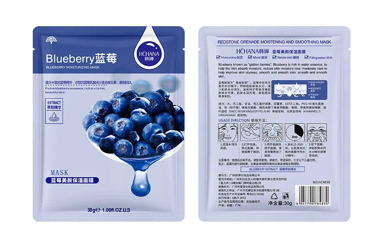 Korean Fruit Face Mask Sheet 30pcs