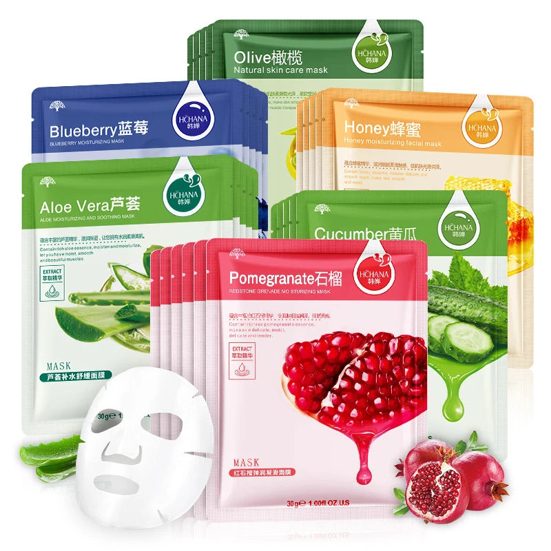 Korean Fruit Face Mask Sheet 30pcs