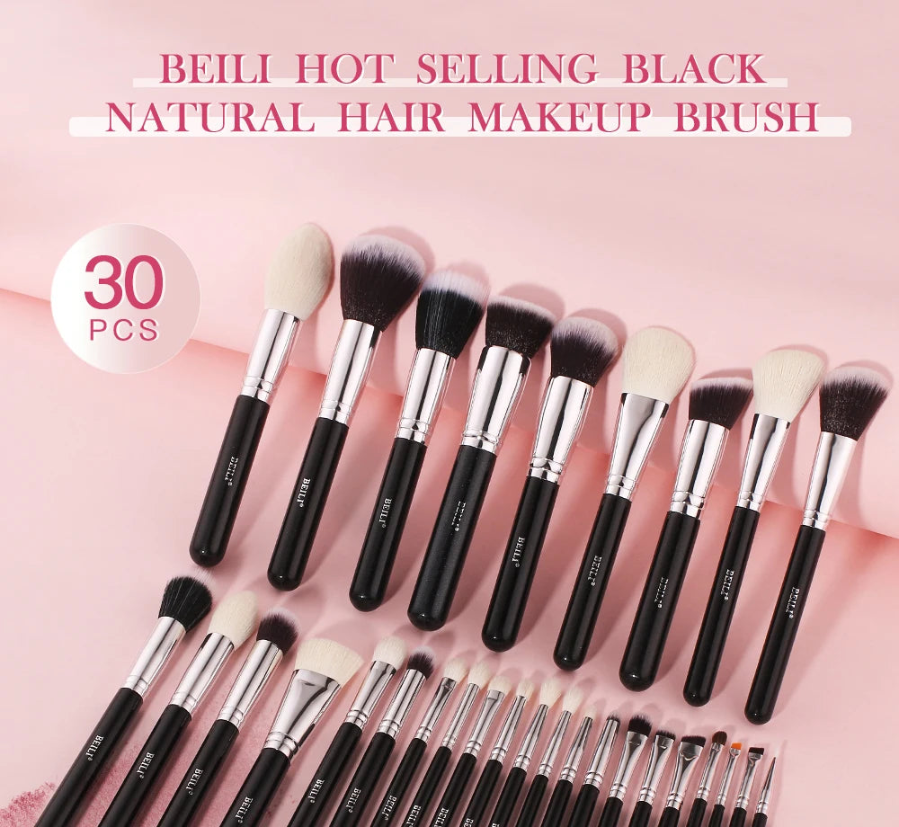BEILI Professional Goat Hair Makeup Brush Set