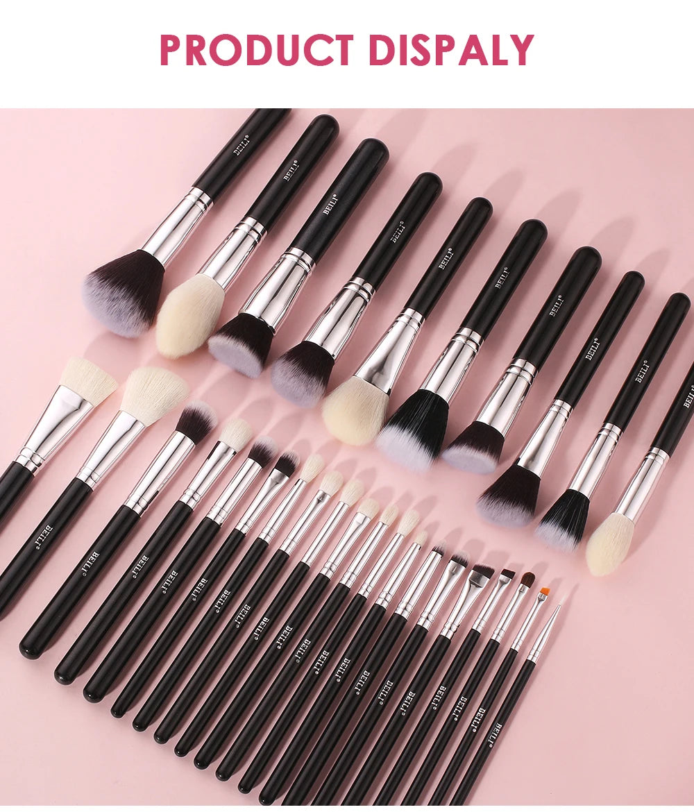 BEILI Professional Goat Hair Makeup Brush Set