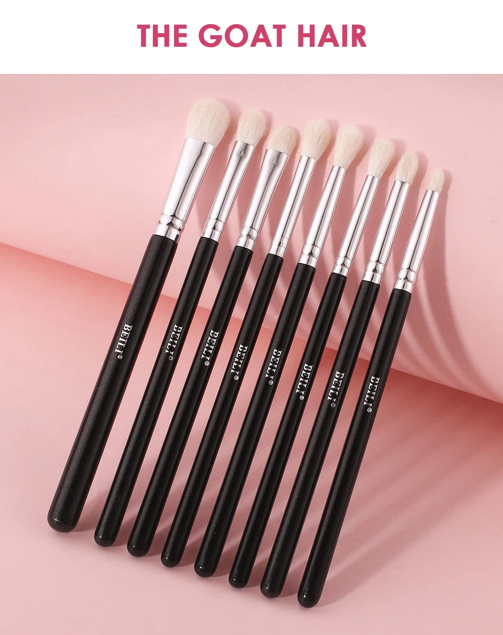 BEILI Professional Goat Hair Makeup Brush Set