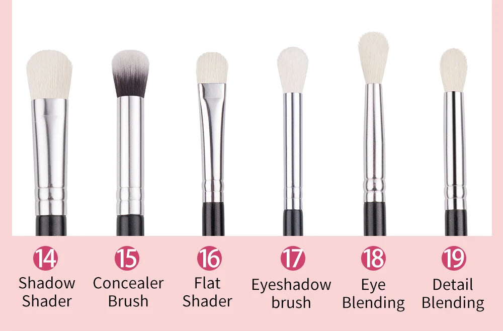BEILI Professional Goat Hair Makeup Brush Set