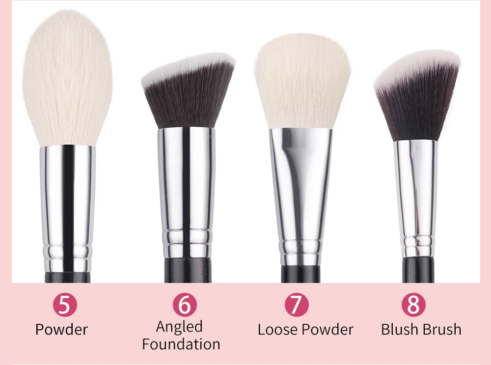 BEILI Professional Goat Hair Makeup Brush Set